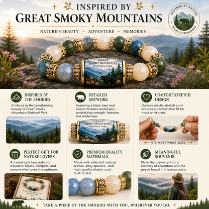 🌲 Great Smoky Mountains Bracelet – Peace. Wilderness. Adventure.