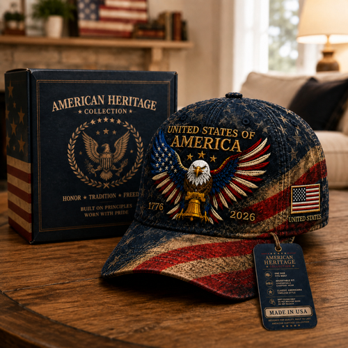 America 250th Anniversary Eagle Liberty Bell Baseball Cap