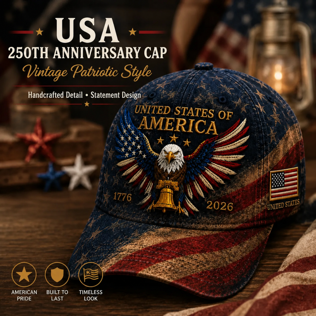 America 250th Anniversary Eagle Liberty Bell Baseball Cap