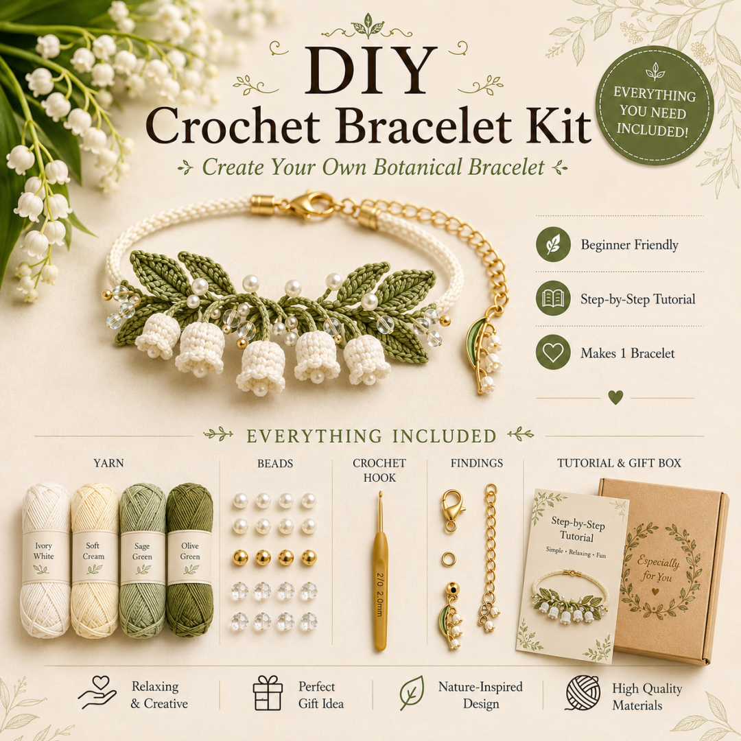DIY Nature-Inspired Crochet Bracelet Kit