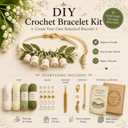 DIY Nature-Inspired Crochet Bracelet Kit