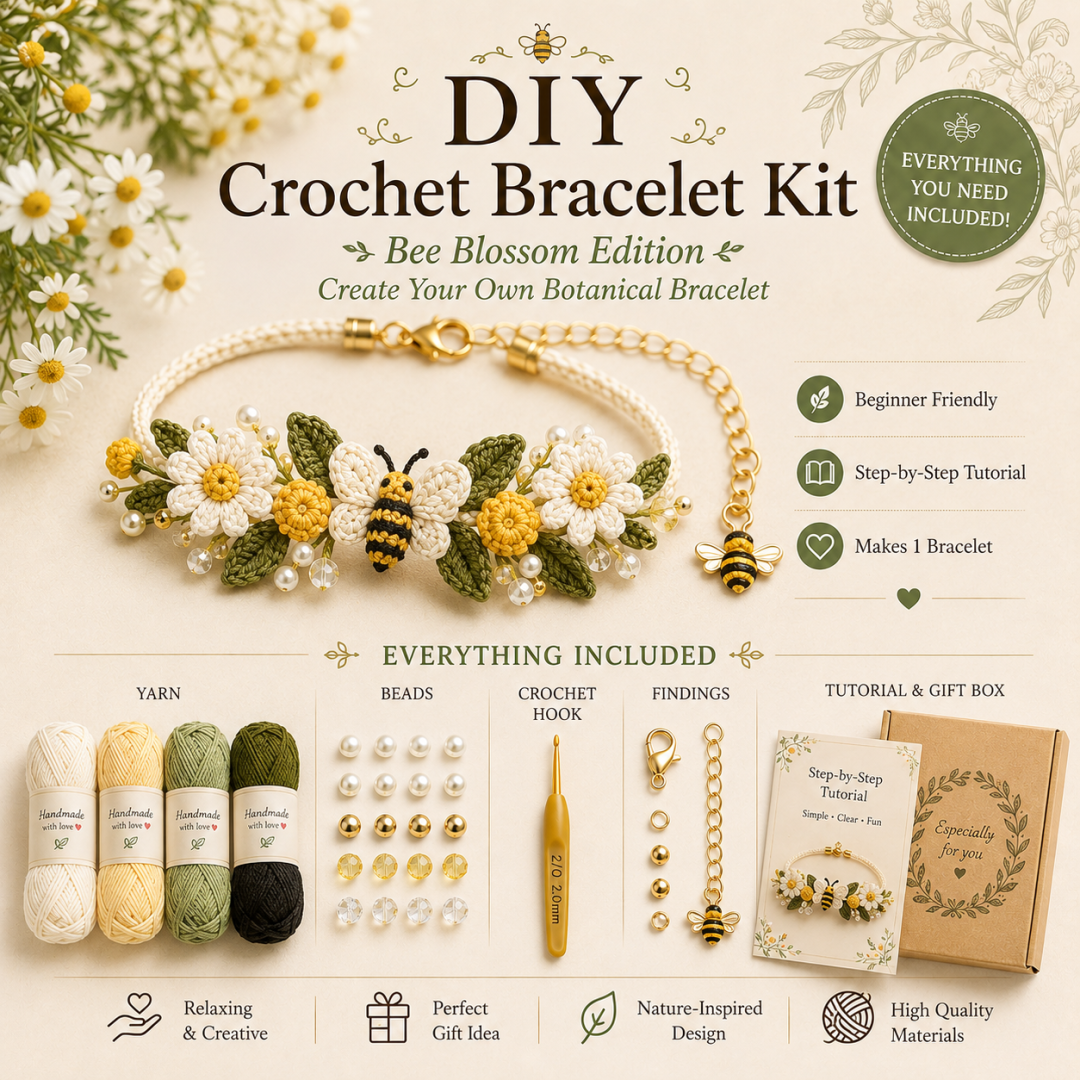 DIY Nature-Inspired Crochet Bracelet Kit