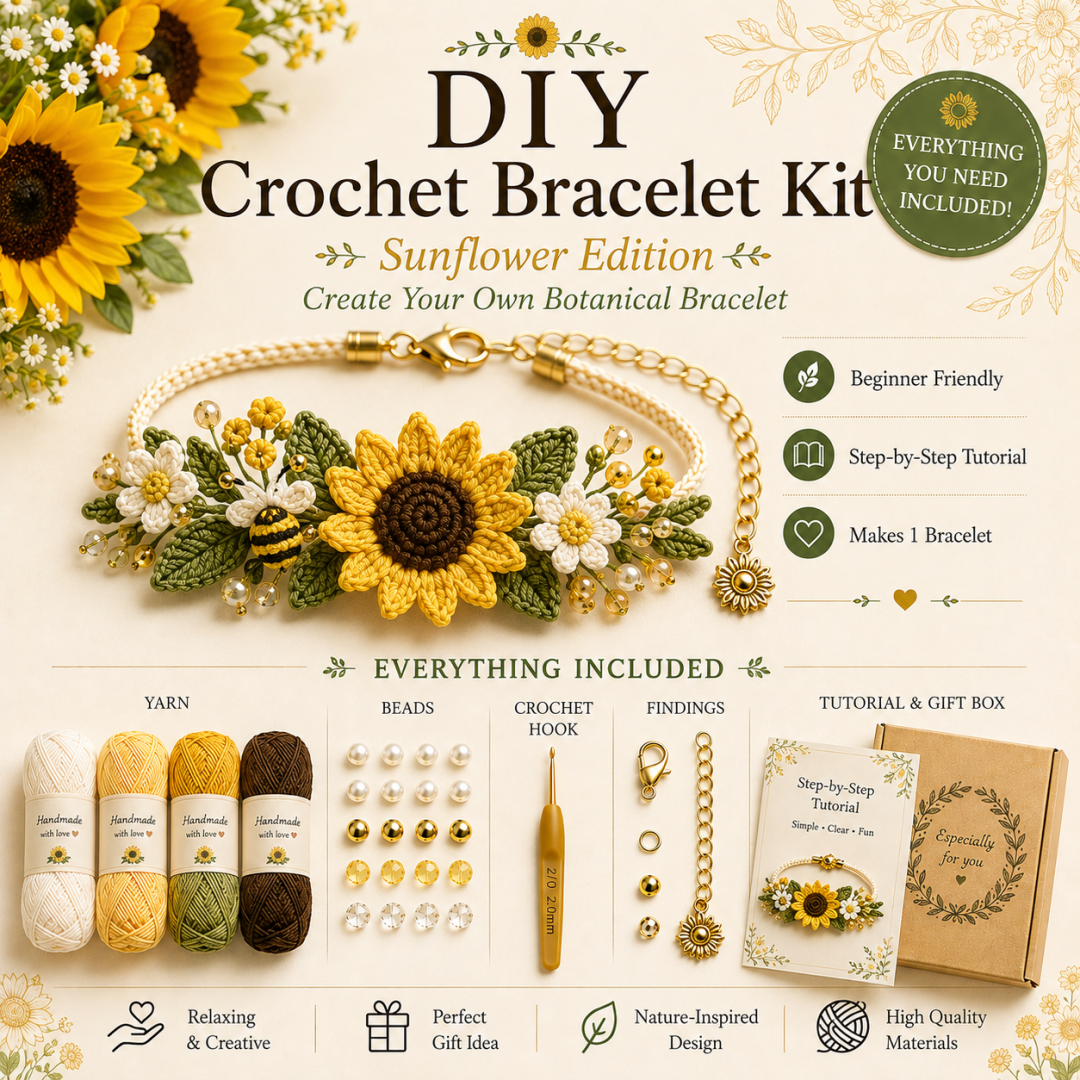 DIY Nature-Inspired Crochet Bracelet Kit
