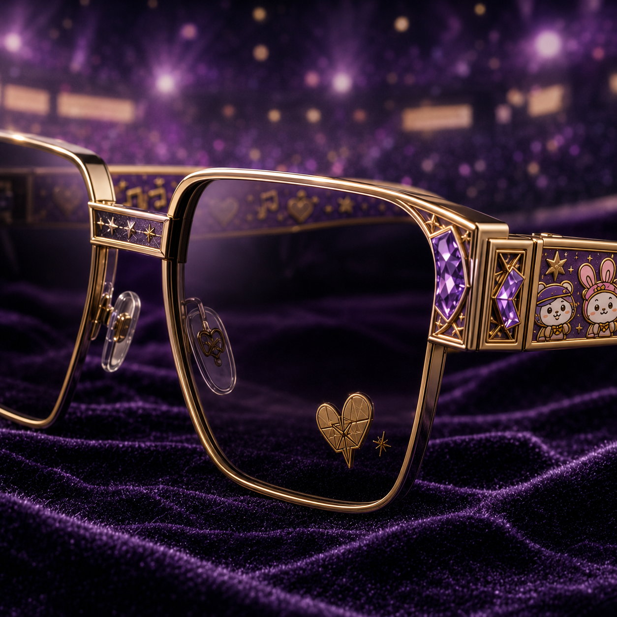 💜 Purple Fan Support Luxury Sunglasses ✨🎶