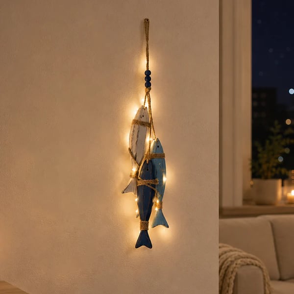 Mediterranean Starfish & Fish Hanging Coastal Ornaments 🐠✨