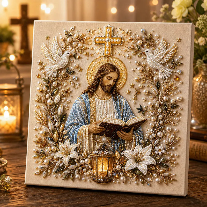 🙏 Jesus & Mary Sacred Pearl Art Kit