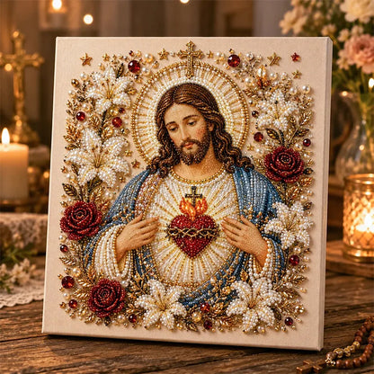 🙏 Jesus & Mary Sacred Pearl Art Kit
