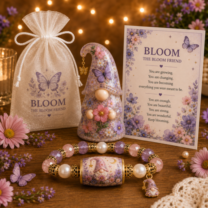 🔥Emotional Support Bracelet Gift Set-Only Today - With Inspirational Gnome & Message Card