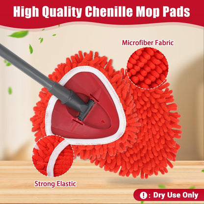 Chenille Duster Replacement Heads for O-Cedar 2025 Unique Design Heads Turn Mop into Long-Handle Duster Dry Cleaning Trap Bucket & Handle Not included