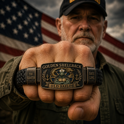 ⚓Last Day Promo: 49% OFF - 🐢Golden Shellback Old Sailor Honor Bracelet