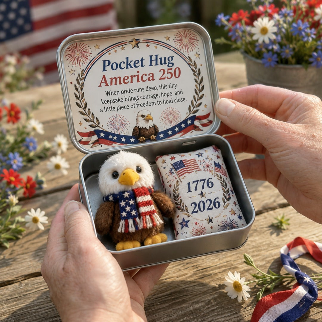 🐱Pocket Hug Plush Keepsake Tin, Mini Portable Comfort Pocket Plush Toy