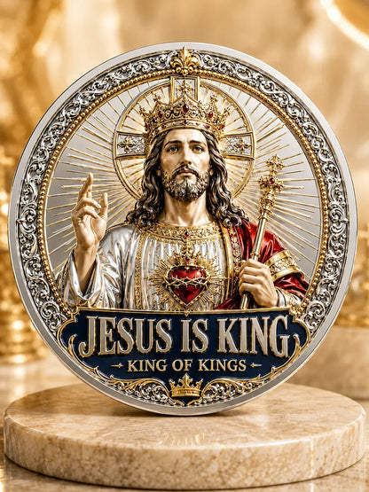 Jesus Is King Commemorative Metal Medal