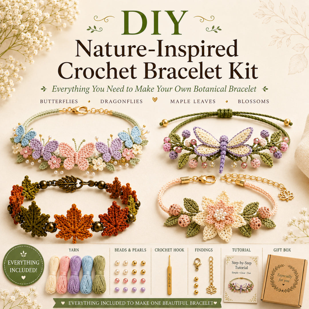 DIY Nature-Inspired Crochet Bracelet Kit