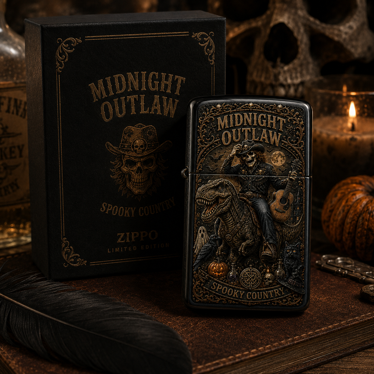 🦇Rock fans' Midnight Outlaw Halloween limited edition lighter🔥