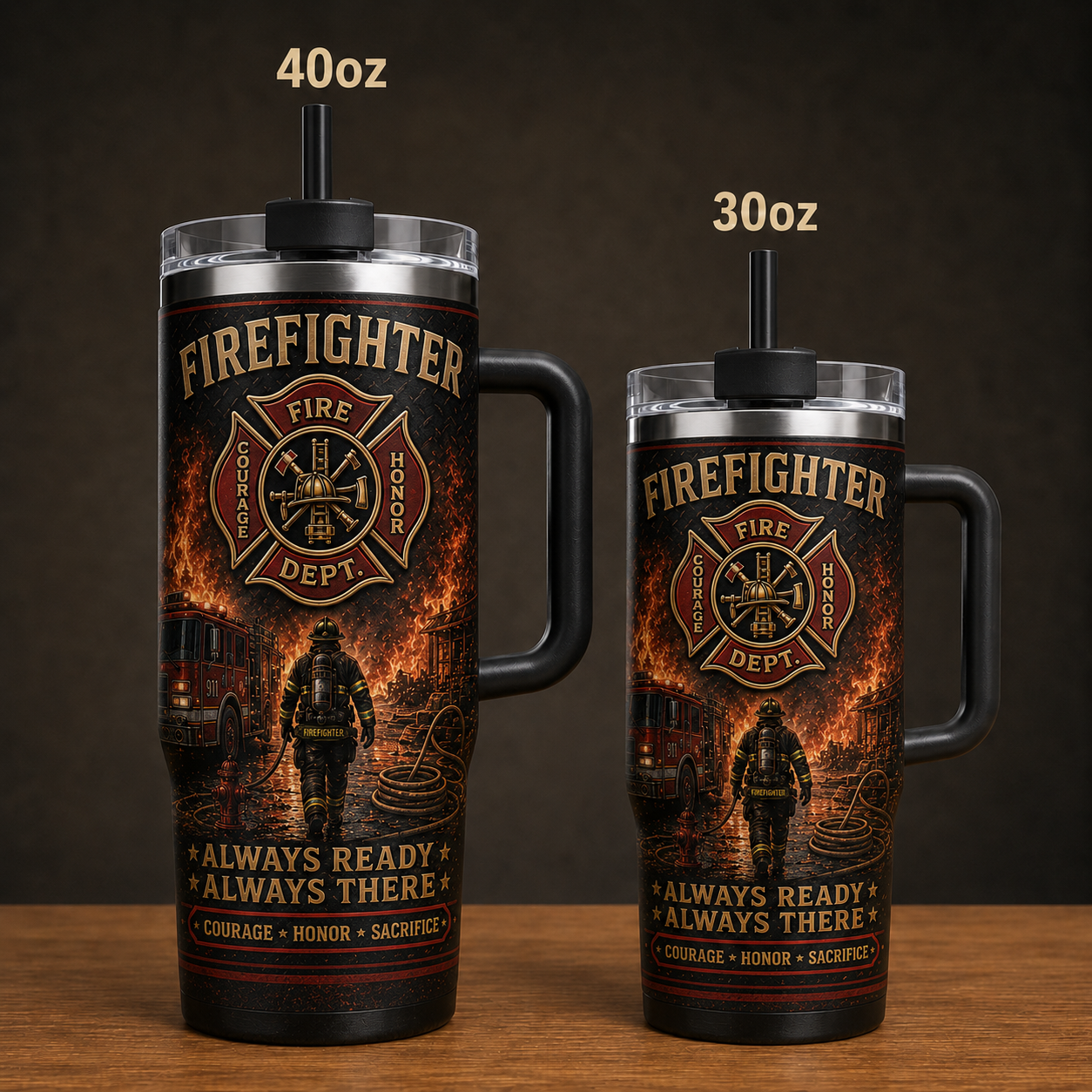 🇺🇸 Last Day Promo: 49% OFF 🔥 Firefighter Courage Honor Sacrifice Stainless Steel Tumbler - ✈️Buy 2 Free Shipping Today!