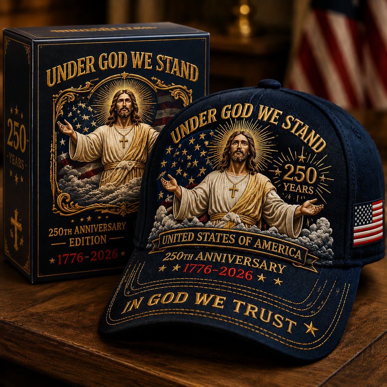 “Under God We Stand” 250th Anniversary Commemorative Cap 🇺🇸✝️
