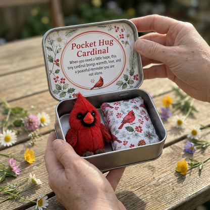 🐱Pocket Hug Plush Keepsake Tin, Mini Portable Comfort Pocket Plush Toy