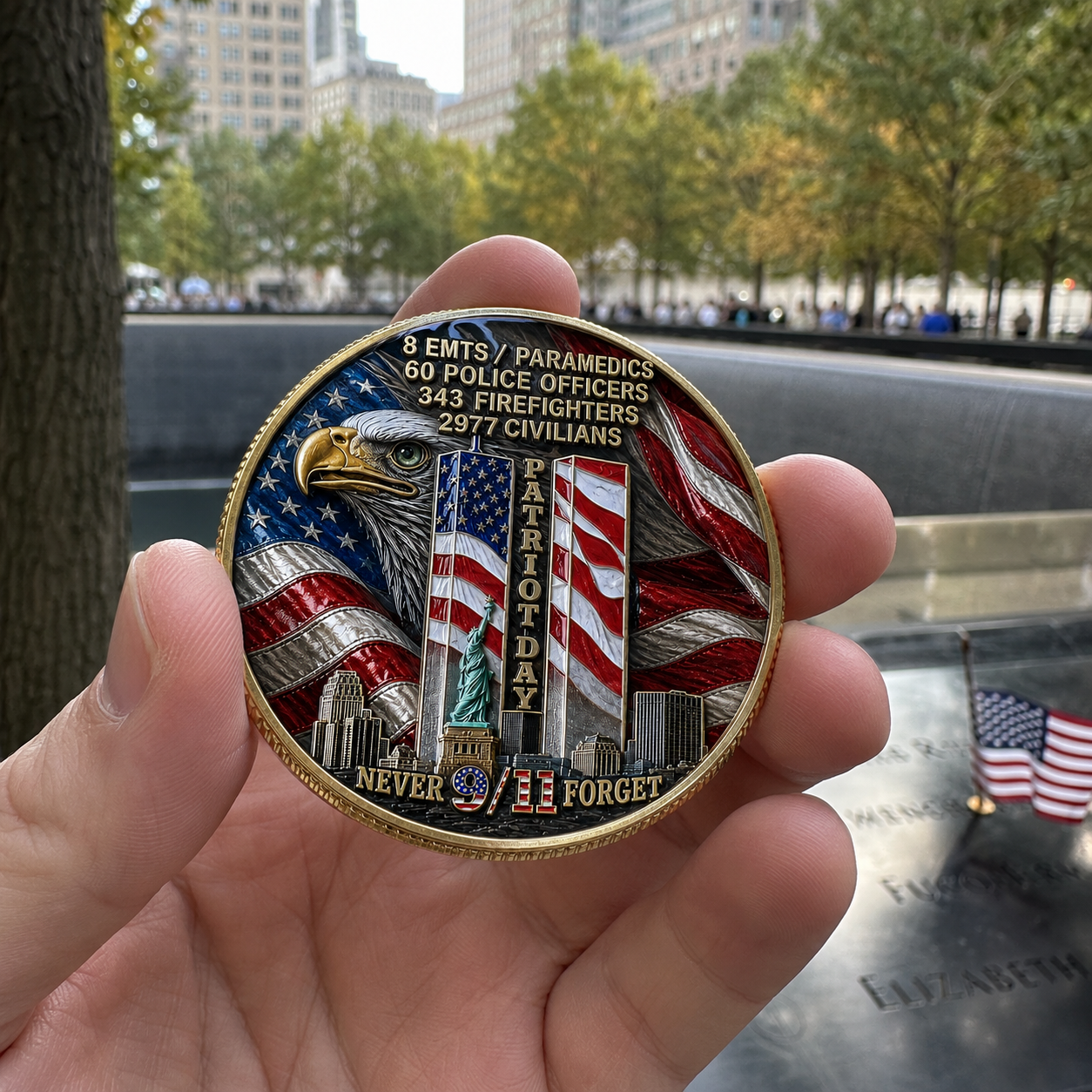 🎖️9/11 Never Forget 25th Anniversary Challenge Coin Carry the memory. Honor the courage. Pass the story forward.