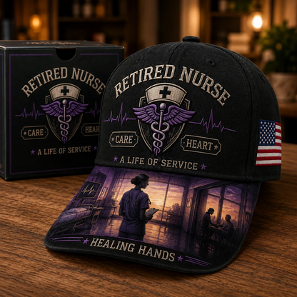 🩺Retired Nurse Healing Hands Cap